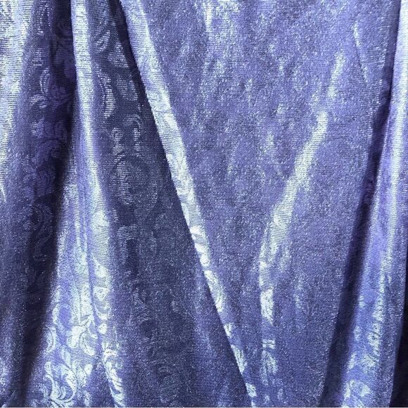 Vintage Bari Jay Purple Metallic Rhinestone Maxi Dress - 7-8 - Picture 7 of 15